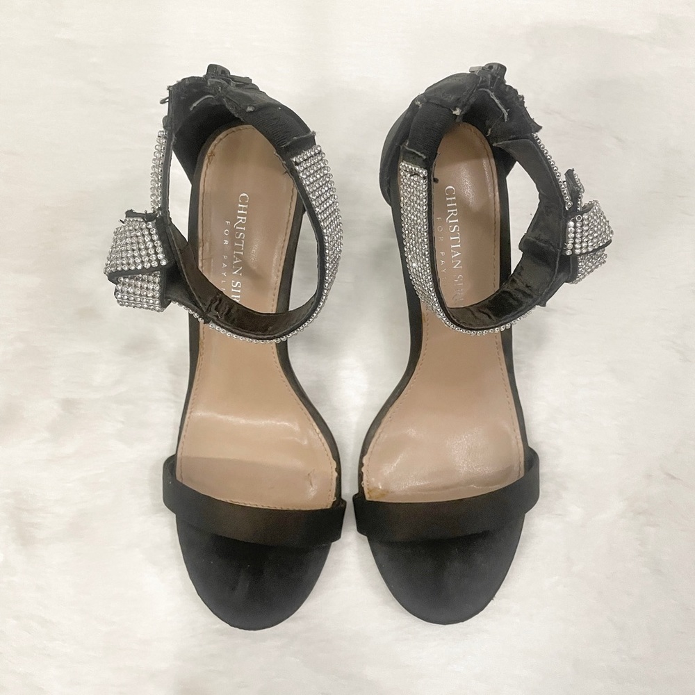 Black Satin Heels